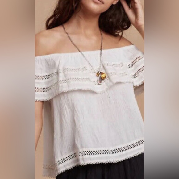 Aritzia Wilfred Promener Blouse White Lace - Picture 1 of 5